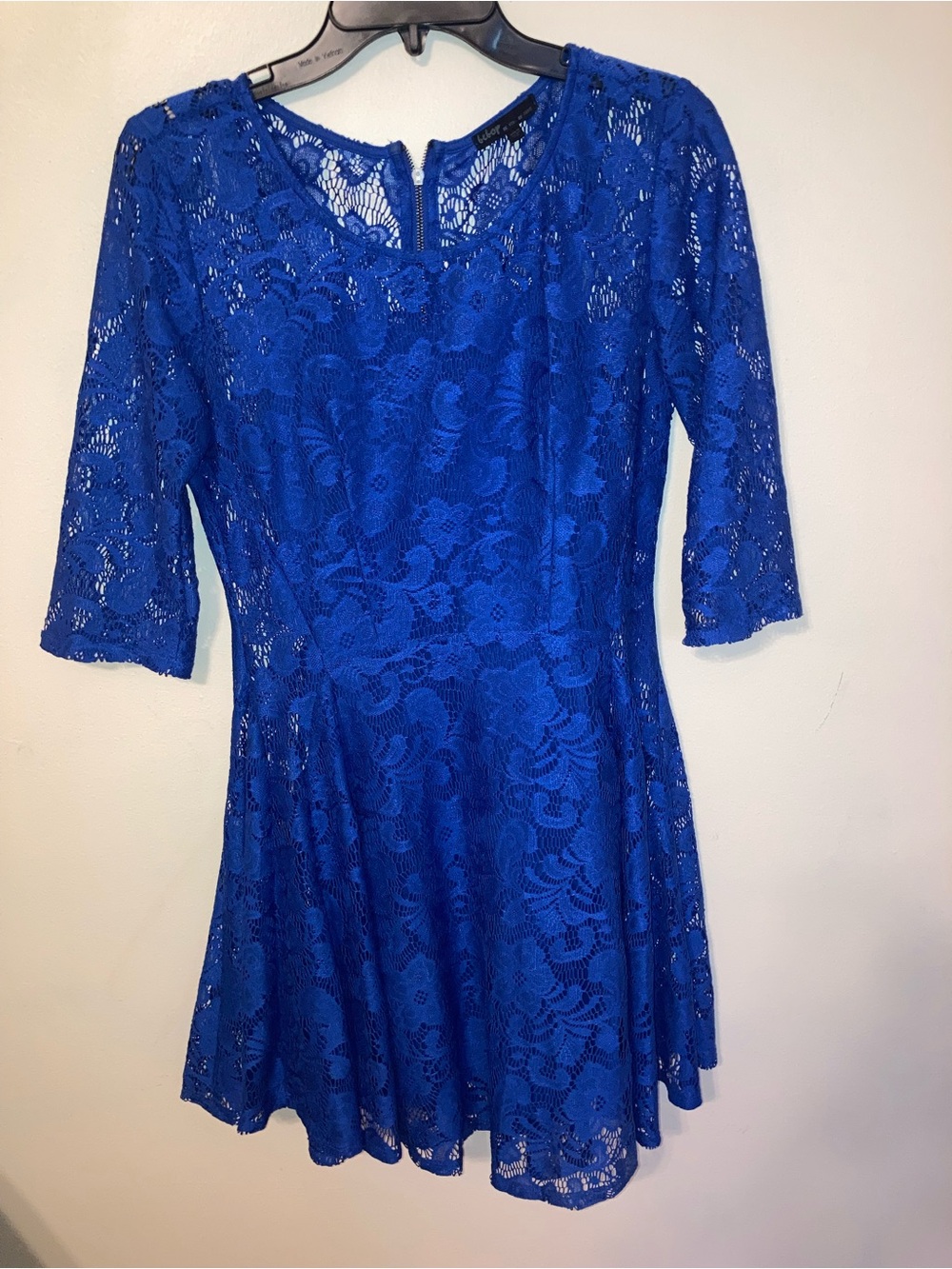 BeBop Royal Blue Lace Fit & Flare Dress